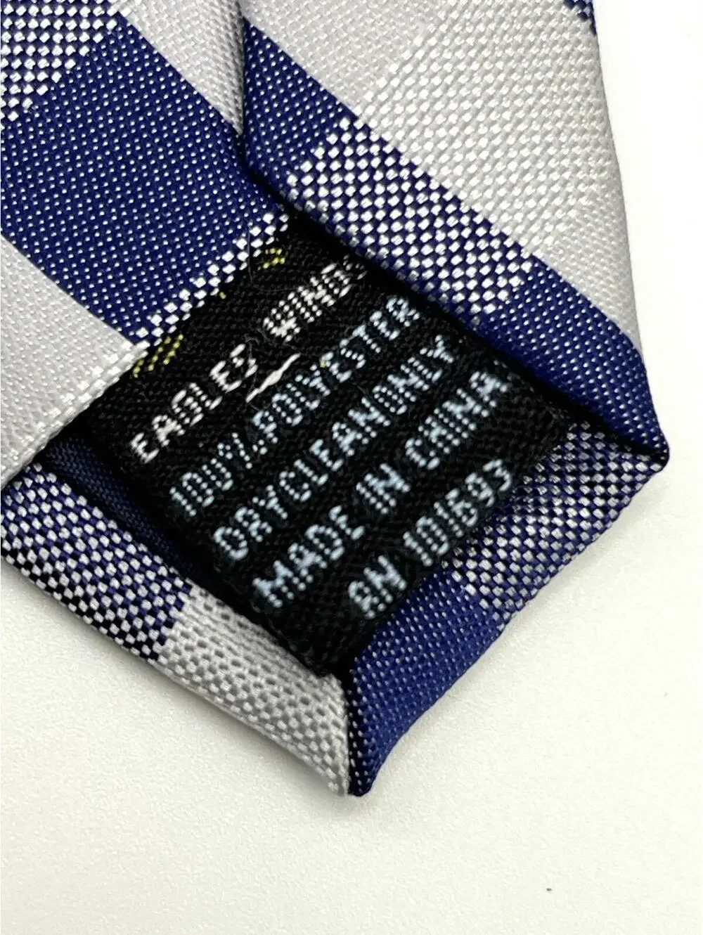 BYU Brigham Young University  Cougars Tie Blue and Silver Check Long 3.5 X 64